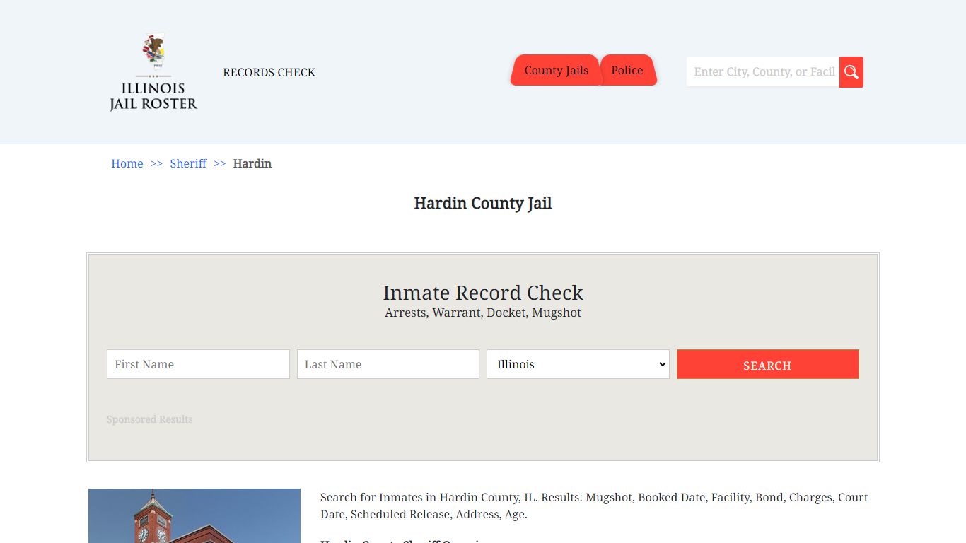 Hardin County Jail - Jail Roster Search